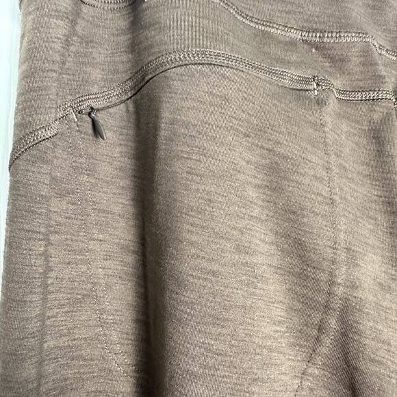 Duluth Trading Co L X 31 Brown Straight Leg High Rise Stretch Yoga Pants Pockets - Picture 4 of 9